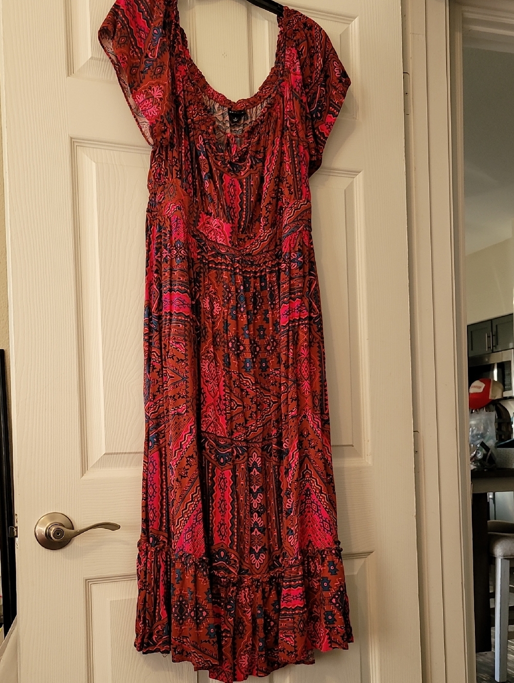 torrid Pink & Brown Bohemian Maxi Dress